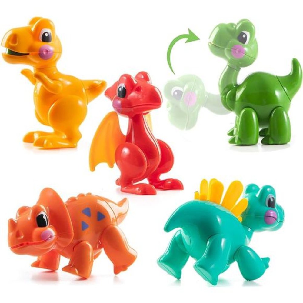 Small Dinosaur Toys for Toddlers 3 Years and Up -Set of Cartoon Dinosaur Figures